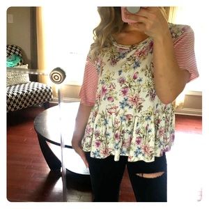 Floral Babydoll Tee